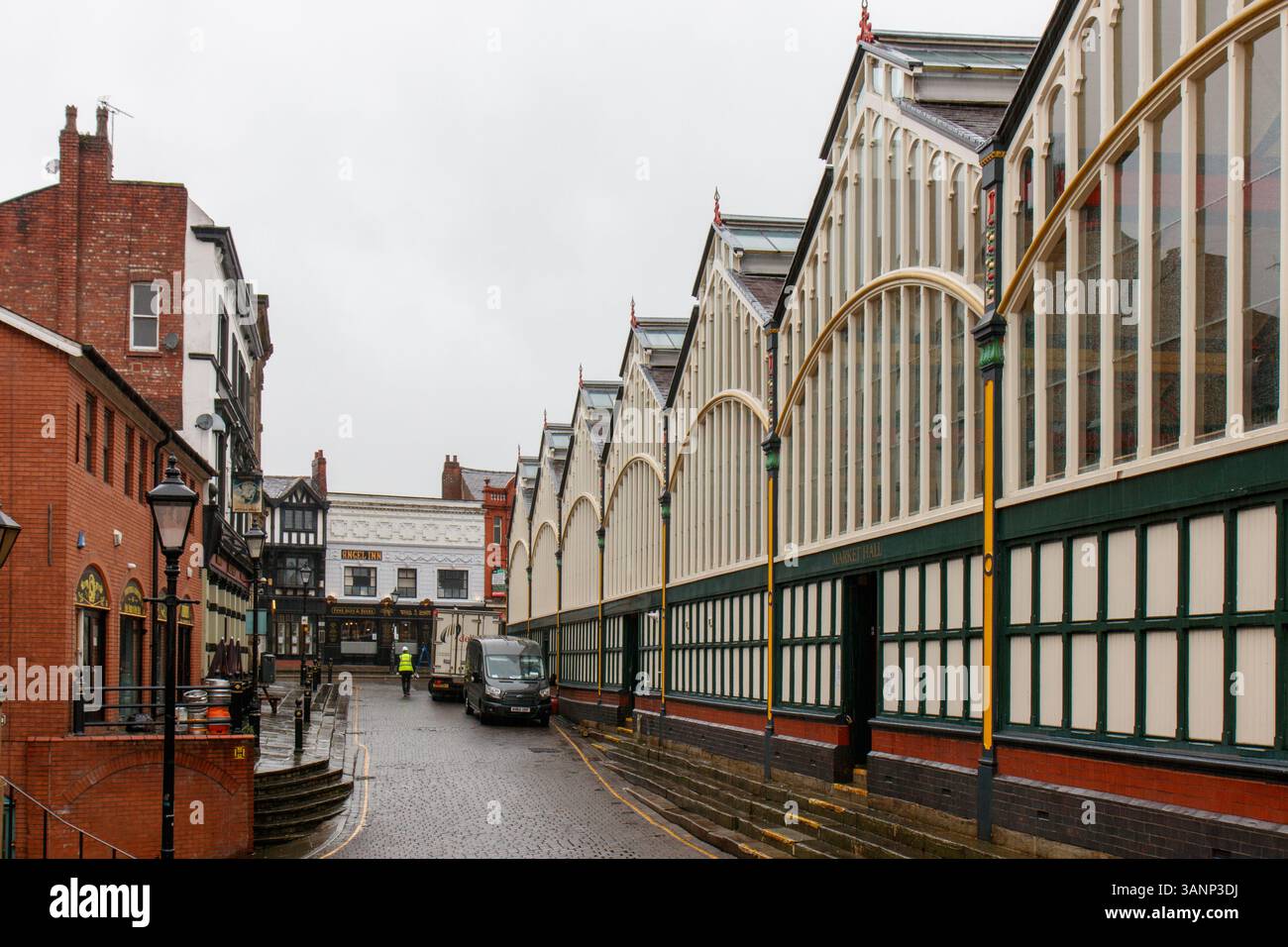 Stockport an einem regnerischen Tag Stockfoto