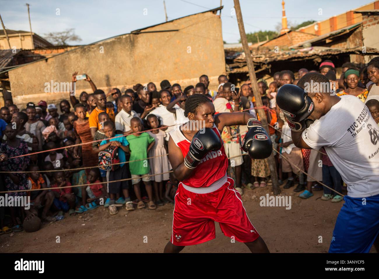 Rhino Boxclub, Katanga Slum, Kampala, Uganda, Afrika Stockfoto