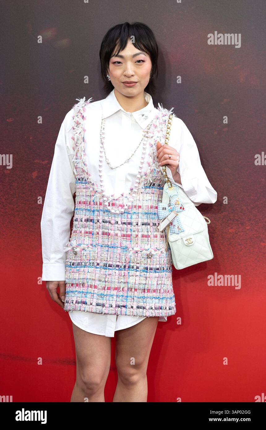 London, Großbritannien. 14. April 2025. Patricia Zhou nimmt am 14. April 2025 an den Sinners European Premiere Arrivals in Cineworld, Leicester Square, in London, England Teil. Quelle: S.A.M./Alamy Live News Stockfoto