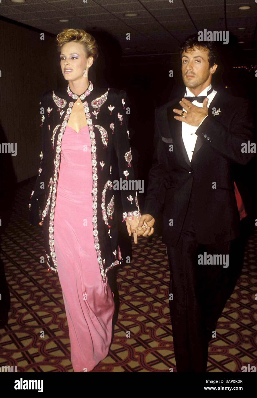 12. MAI 2011: SYLVESTER STALLONE UND BRIGITTE NIELSEN. ERMA/MICHELSON/ 1985(Bild: © Globe Photos/ZUMAPRESS.com) Stockfoto