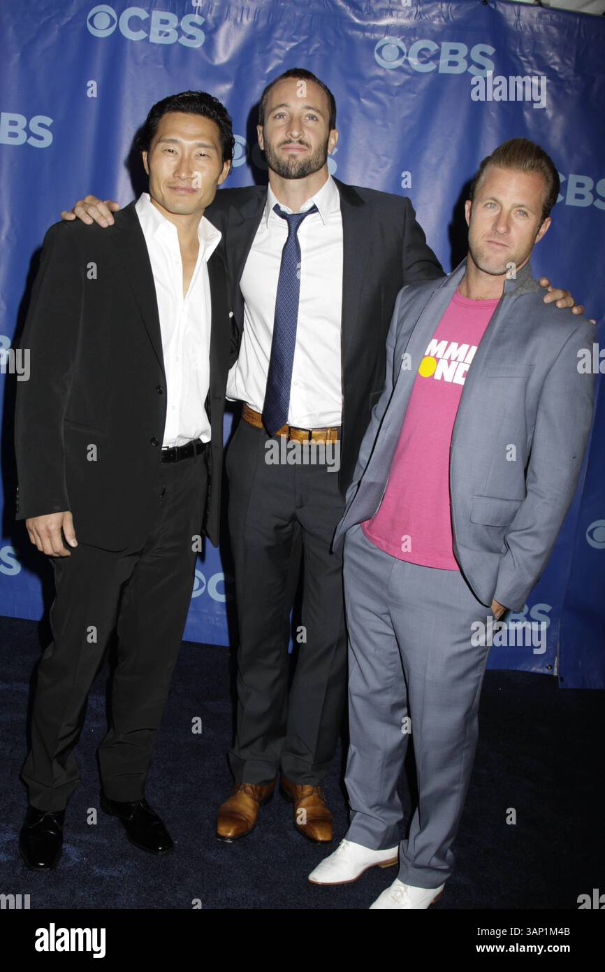 Mai 2011 - New York, New York, USA - CBS 2011-2012 Prime Time im Voraus. Lincoln Center, NYC. Mai 2011. Fotos von , Photos Inc 2011.DANIEL DAY KIM, ALEX O'LOUGHLIN, SCOTT CAAN. (Kreditbild: © Sonia Moskowitz/Globe Photos/ZUMAPRESS.com) Stockfoto