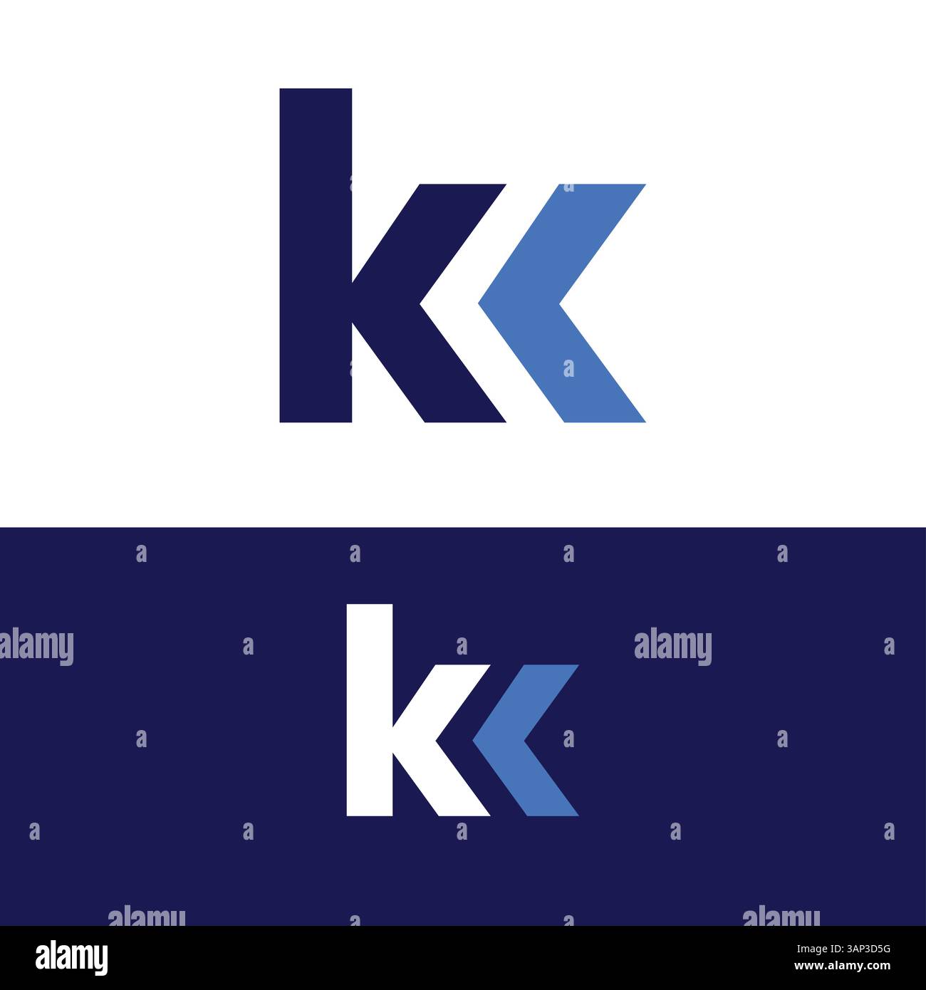 Modernes Design mit Buchstabe K-Logo Stock Vektor