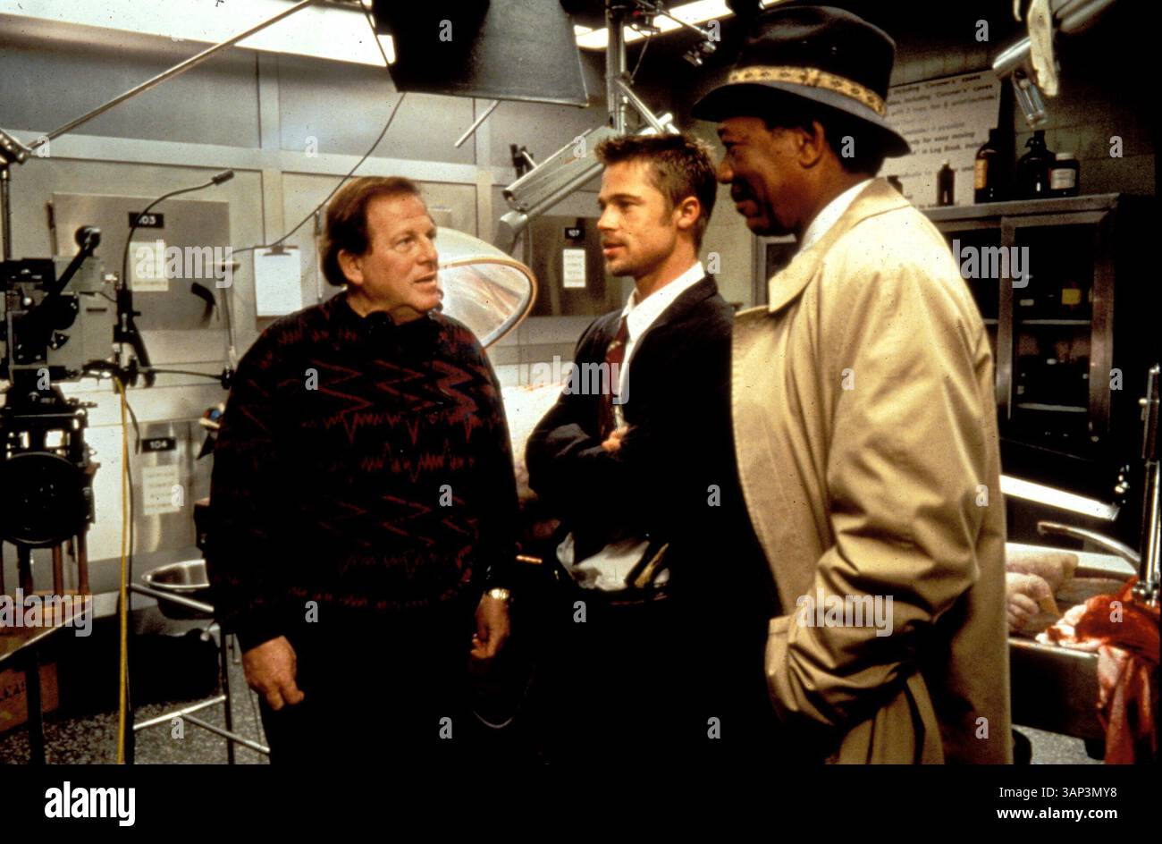 Jan. 2011 - A11900ADH.''SEVEN'.Â VON ARNOLD KOPELSCON (PRODUZENT) MIT BRAD PITT UND MORGAN FREEMAN (Credit Image: © Globe Photos/ZUMAPRESS.com) Stockfoto