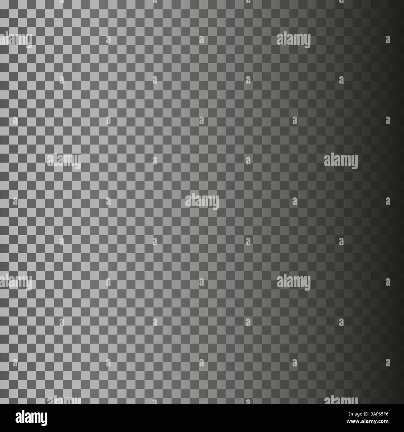 Diagonale obere rechte Farbüberblendung. Schattierung des Schachbrettvektors. Gleichmäßiger Lichtwinkel. Dunkle Musterstruktur. Stock Vektor