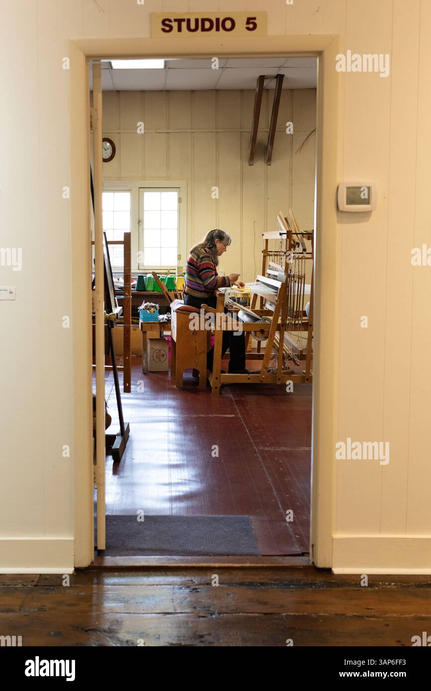 The Arts Depot - eine Kunst- und Handwerksgemeinschaft und Galerie - in Abingdon, Virginia. Stockfoto