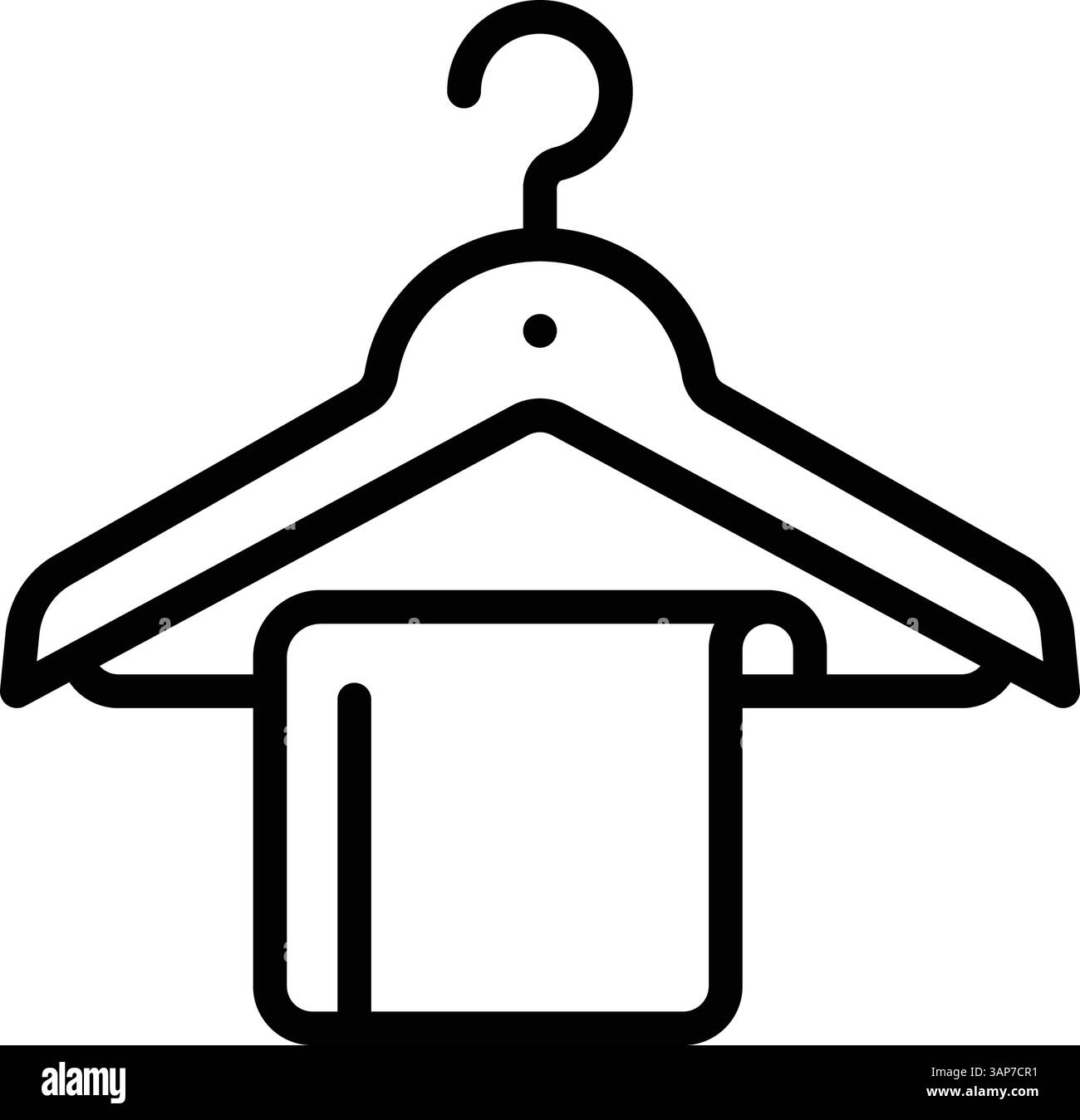 Symbol für Kleiderbügel, Kleiderhaken Stock Vektor