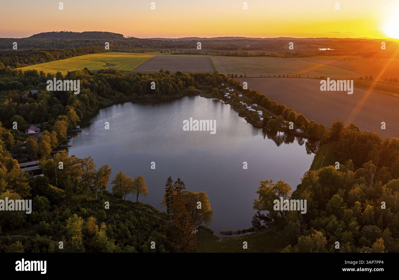 Treuer Nachbarteich Harz Harzgerode Stockfoto