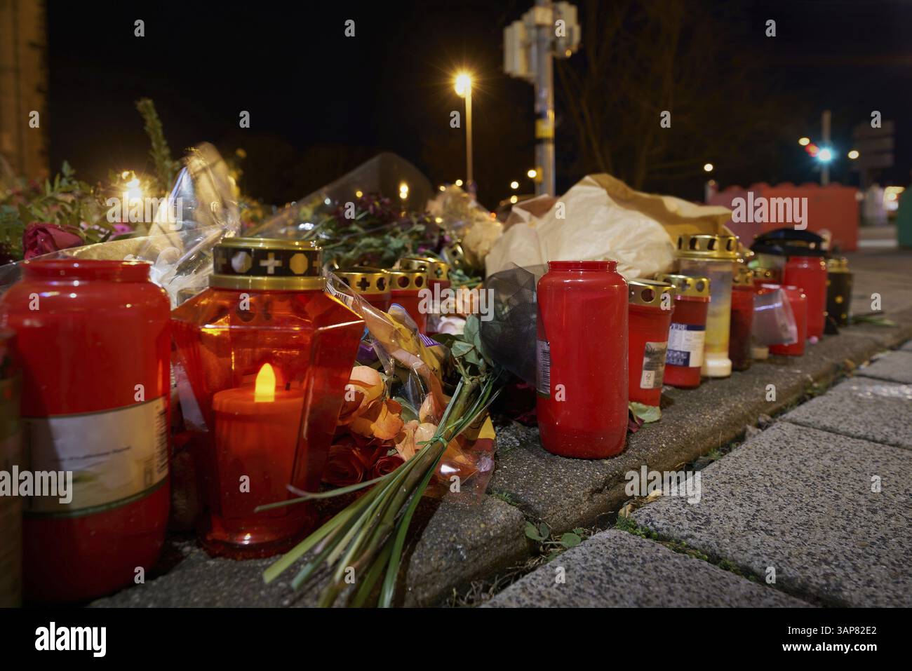 Trauer und Wut nach dem Angriff Stockfoto