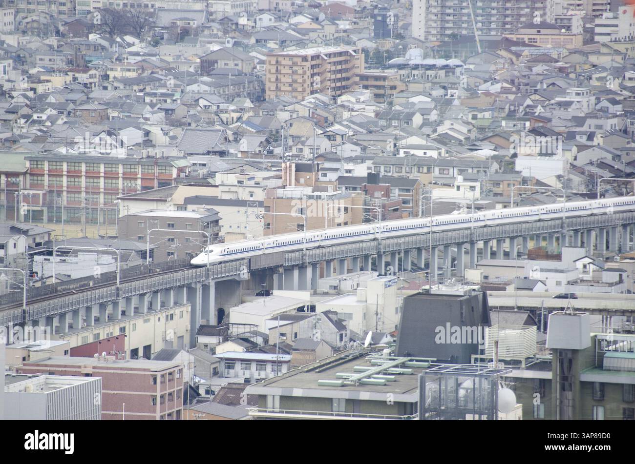 Überblick über die Stadt Kyoto in Japan mit Wahrzeichen, Tempeln und Schreinen, Kyoto, Japan, Asien Stockfoto
