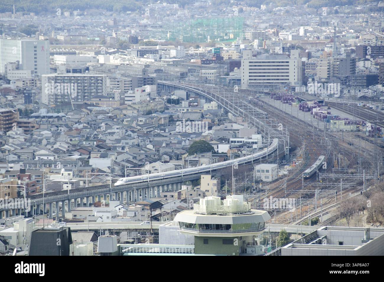 Überblick über die Stadt Kyoto in Japan mit Wahrzeichen, Tempeln und Schreinen, Kyoto, Japan, Asien Stockfoto
