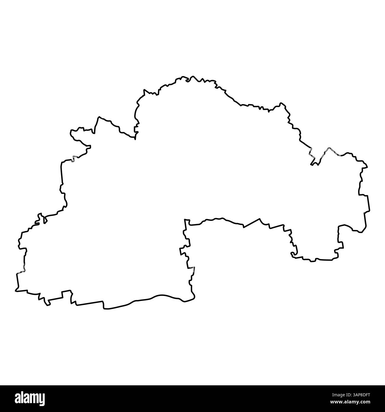 Oblast Dnipropetrovsk – Umrisskarte, Regionale Ukrainische Grenze Stock Vektor