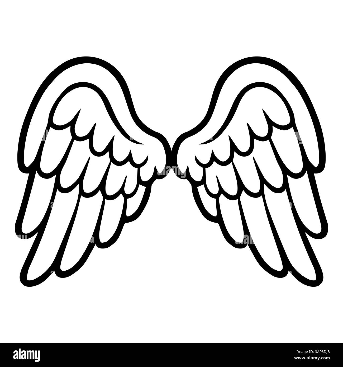 Ätherische Flügel, anmutiger Flug der Fantasie und Fantasie Stock Vektor