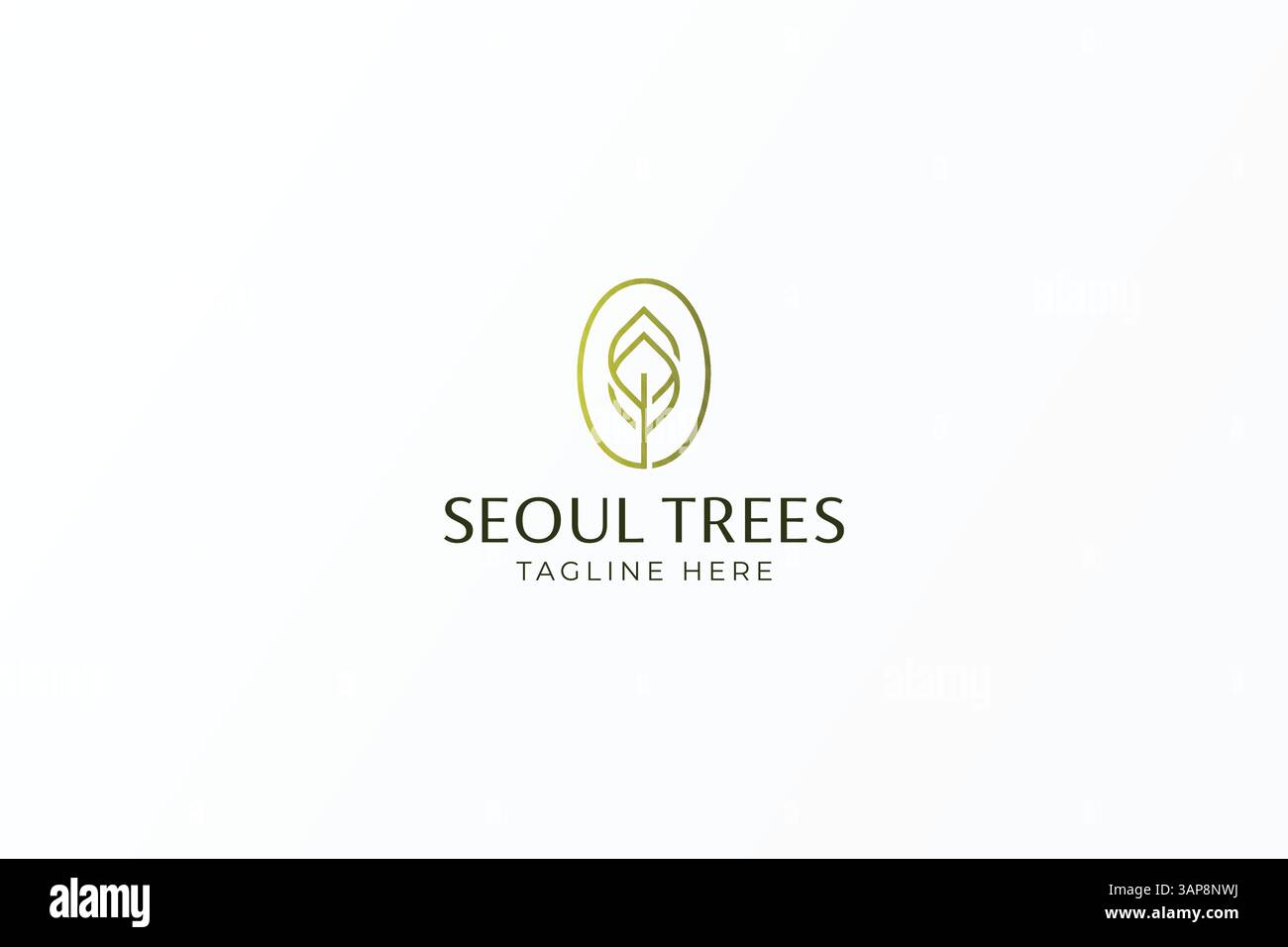 Letter S Tree Leaf Logo frisches Grün elegante Farbe Natur Business Beauty Fashion Concept Stock Vektor