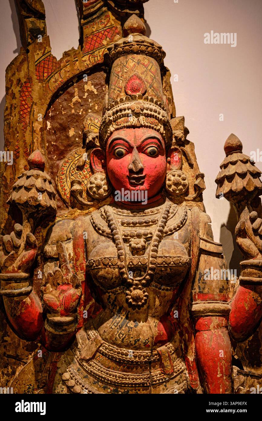 Indien, Delhi, Neu-Delhi, Nationalmuseum, Yama, gott des Todes, Kerala, 19. Jahrhundert Stockfoto