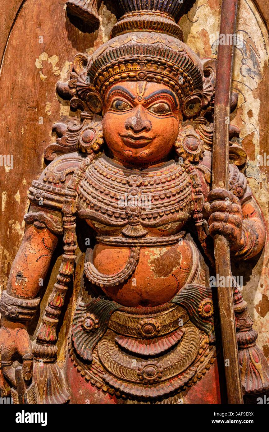 Indien, Delhi, Neu-Delhi, Nationalmuseum, Rama mit seinem Bogen, Kerala, 18. Jahrhundert Stockfoto