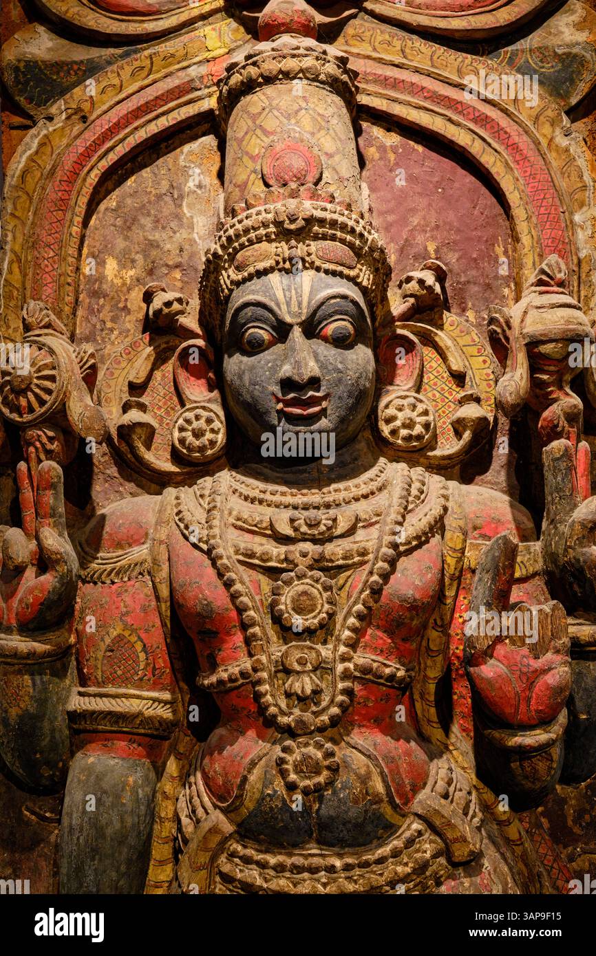 Indien, Delhi, Neu-Delhi, Nationalmuseum, Yama, gott des Todes, Kerala, 19. Jahrhundert Stockfoto