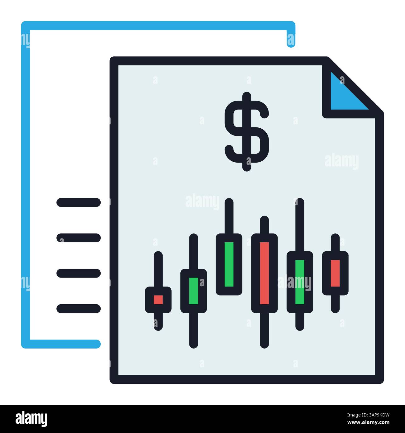 Trading Documents Vektor Crypto Beginners Guide Konzept farbiges Symbol oder Zeichen Stock Vektor
