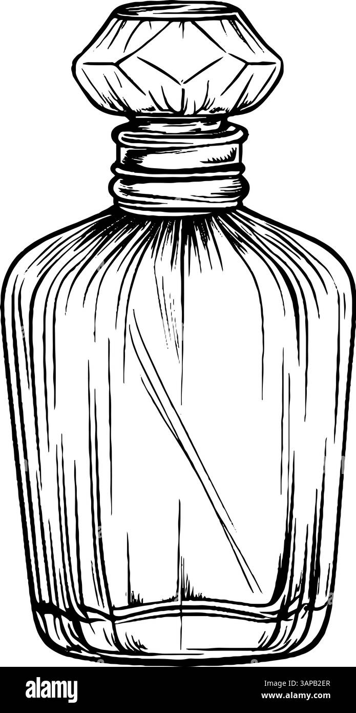 Diese Vintage Holzschnitt-Illustration präsentiert einen wunderschön gestalteten dekorativen Fan mit detaillierten Blumenmotiven und anmutigen Kurven Stock Vektor