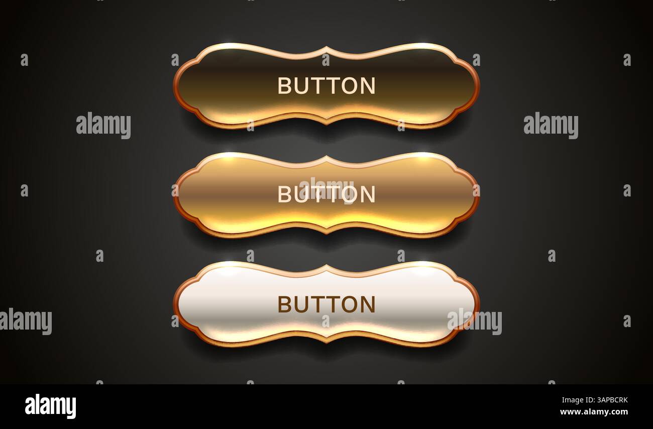 Knopfrahmen-Etikett, Event Bar Casino, Show-Schild. Vektor Stock Vektor