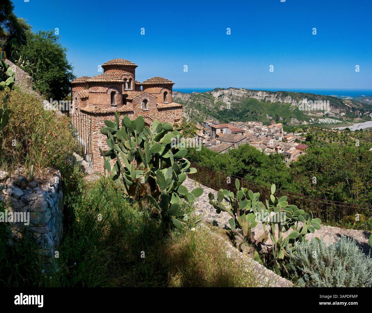 Byzantinische Kirche La Cattolica, Stilo, Kalabrien, Italië, Italien, Rene van der Meer Stockfoto