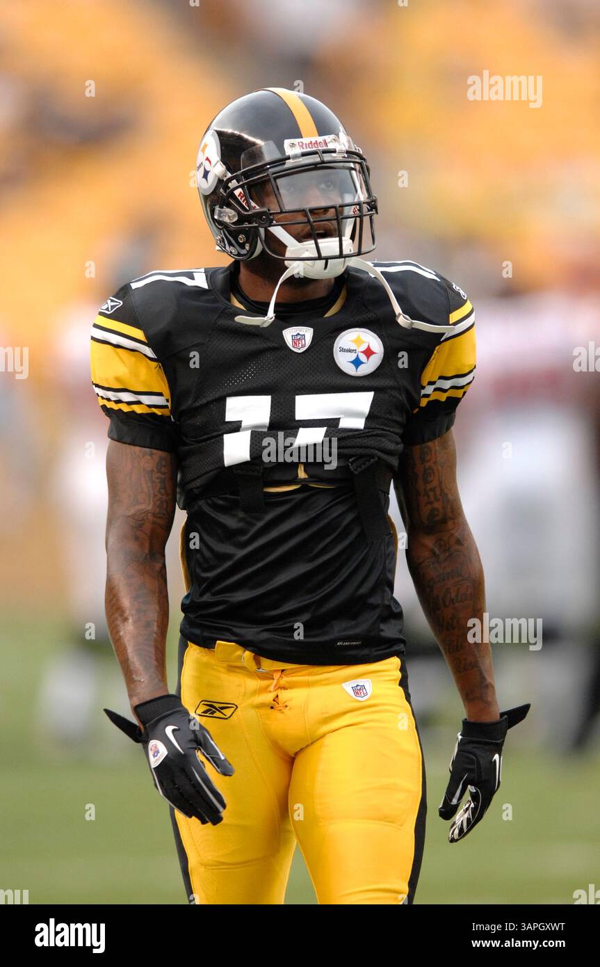 27. August 2011: Mike Wallace #17 beim Spiel Atlanta Falcons vs Pittsburgh Steelers in Pittsburgh im Heinz Field. (Bild: © Jason Pohuski/Cal Sport Media/ZUMAPRESS.com) Stockfoto