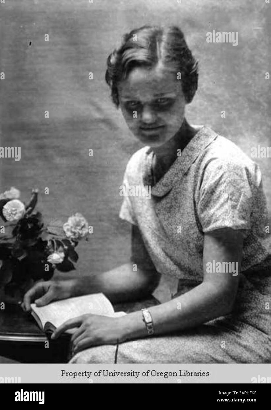 Foto von Lillie Johnson, einer Studentin an der University of Oregon. Stockfoto