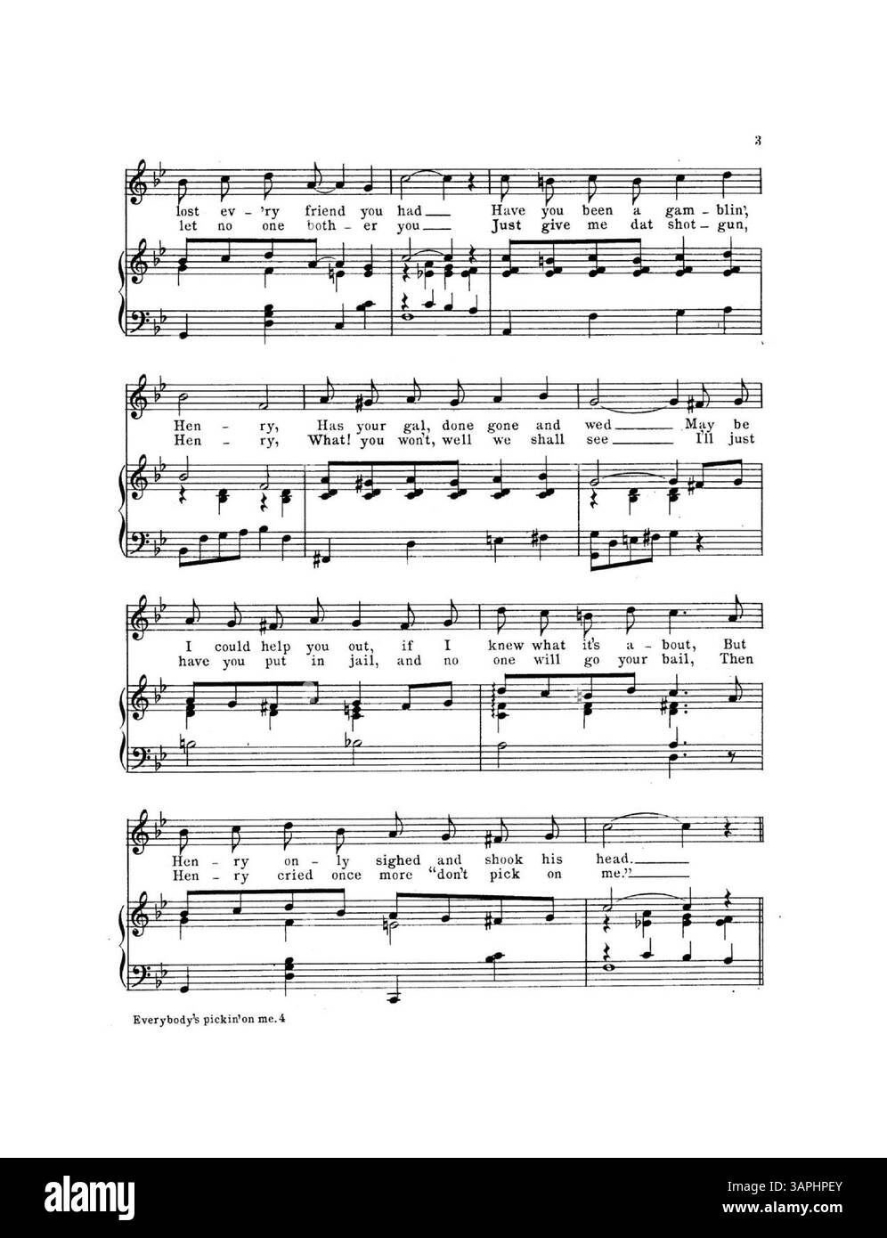 Das Notenblatt ist Alfred Henry Lewis gewidmet, mit Worten von Irving Lewis und Musik von Isabell D’Armond. Die Rückseite zeigt eine Werbung für „Yo“ Eyes Are Open But Yo“ Sound Sleep, zusammen mit einem Foto der südländischen Sängerin Clarice Vance. Stockfoto