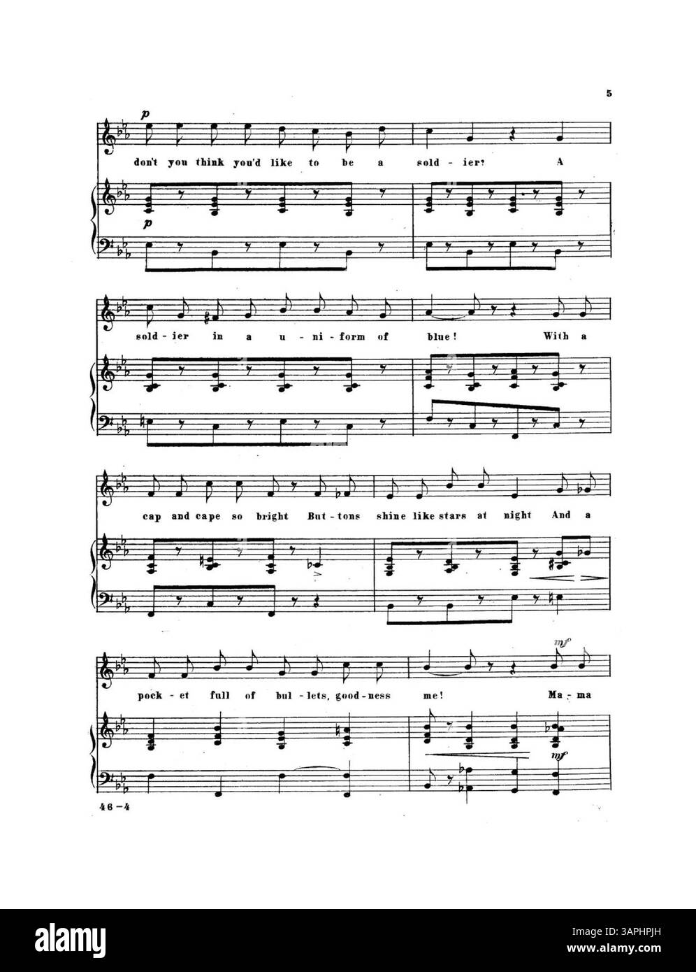 Die Rückseite enthält Auszüge aus „To-day“, „A Song of the Hills“, „Life's Garden“ und „A Hundred Years From Now“, die Einblicke in die amerikanische Musikkomposition und Kultur des frühen 20. Jahrhunderts geben. Stockfoto