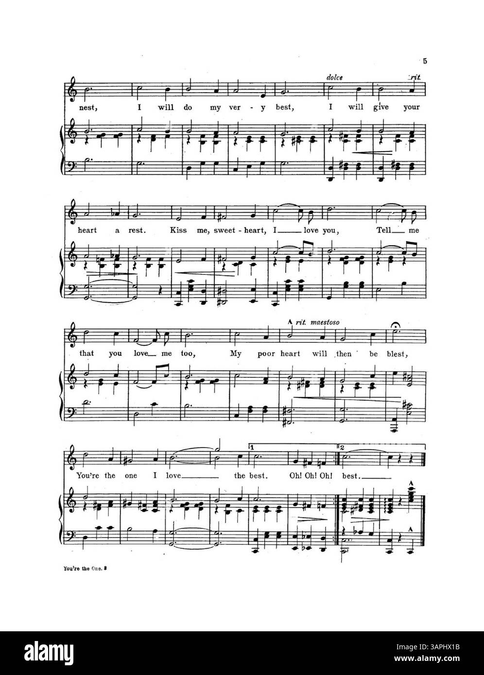 Florence E. Truax's Lied enthält Texte und Musik, mit Werbung für „What Makes Me Love You the Way I Do?“ Auf der Innenseite der Titelseite und ein Auszug aus „wie kann ich dich vergessen?“ Auf der Rückseite. Die Farbe des Digitalbilds kann von der des Originals abweichen. Stockfoto