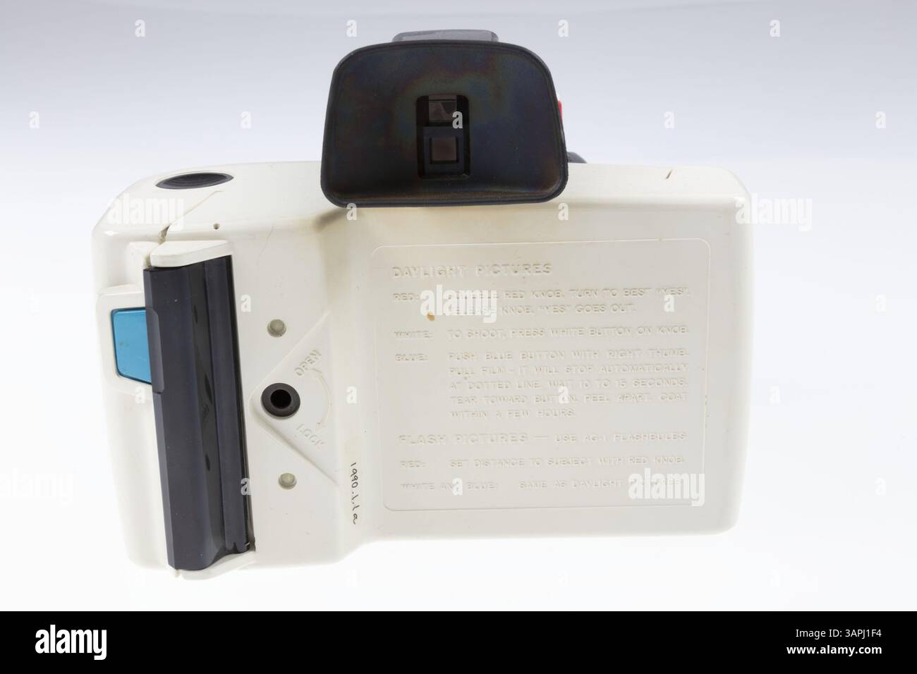 Die von Polaroid von 1965 bis 1970 produzierte Swinger Kamera war eine erschwingliche Sofortkamera, die Momente mit ihrem charakteristischen Design sofort festnahm. Stockfoto