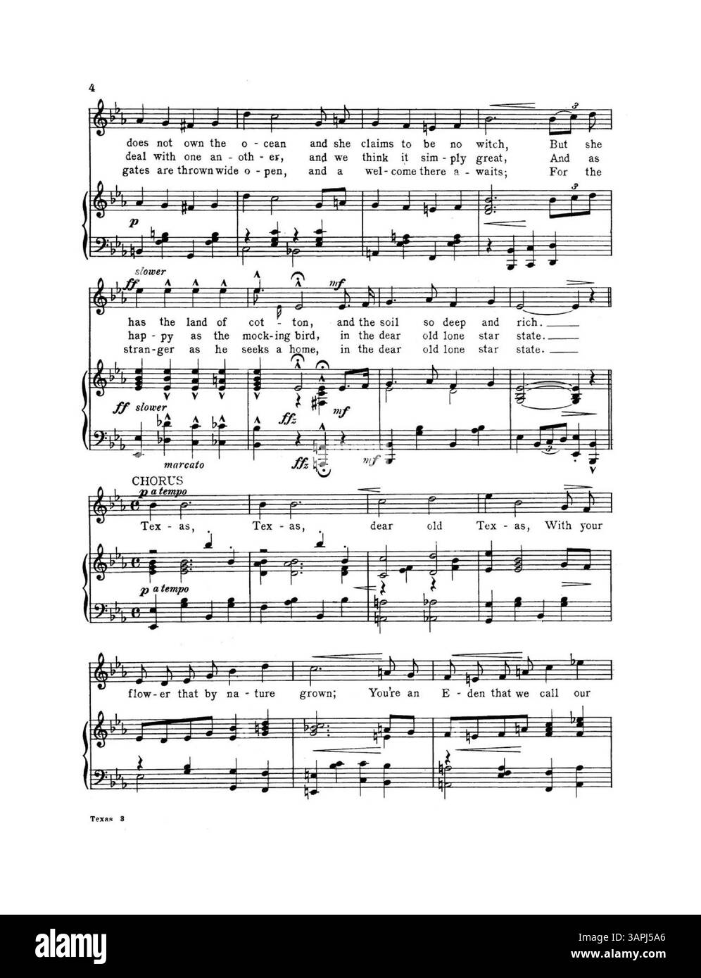 Das Foto mit dem Titel „Texas the Lone Star State“ zeigt die Hauptstadt des Bundesstaates Texas. Es ist mit der Inschrift „Frank Perry from Midge“ markiert, die eine persönliche Notiz auf dem Bild darstellt. Stockfoto