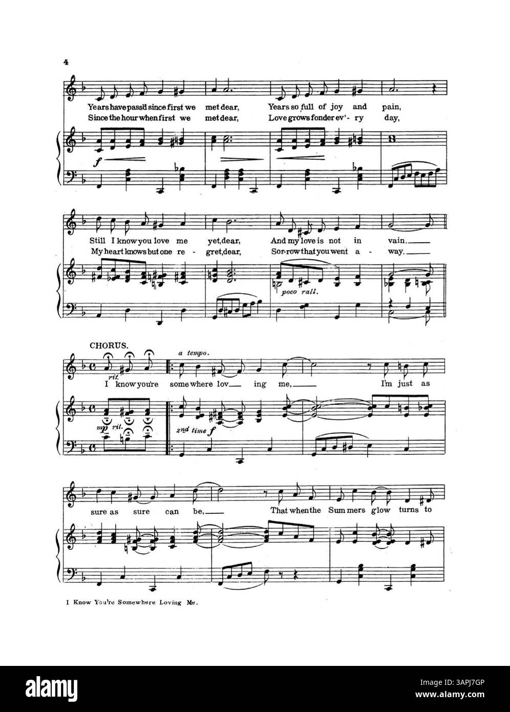 Die University of Oregon Libraries hält ein Notenstück mit dem Titel „I Know You're Somewhere Loving Me“, mit Texten von Clarice Manning und Mary M. Hopkins und Musik von Mary M. Hopkins. Das Cover enthält Auszüge aus zwei anderen Musikwerken: „Just Because IT’s You“ und „Love, Let Me Dream On Forever“. Stockfoto
