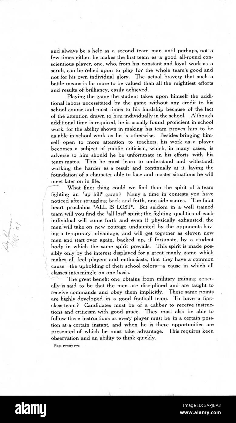 Das Central High Yearbook 1907 zeigt die Schüler, Vereine und Sportmannschaften der Central High School, bietet einen detaillierten Bericht über das Schuljahr 1906-1907 und hebt die Leistungen afroamerikanischer Schüler hervor. Stockfoto