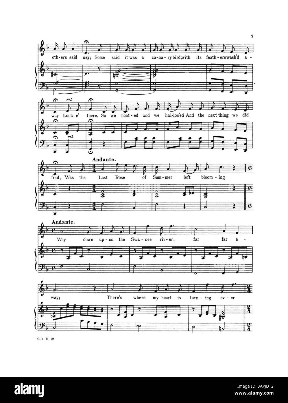 Olla Podrida, Or, Songs of lang Syne, ist eine Sammlung von Volksliedern von Mary Elston Edwards Spence, die ihren Schülern im Osten und Westen gewidmet ist. Stockfoto