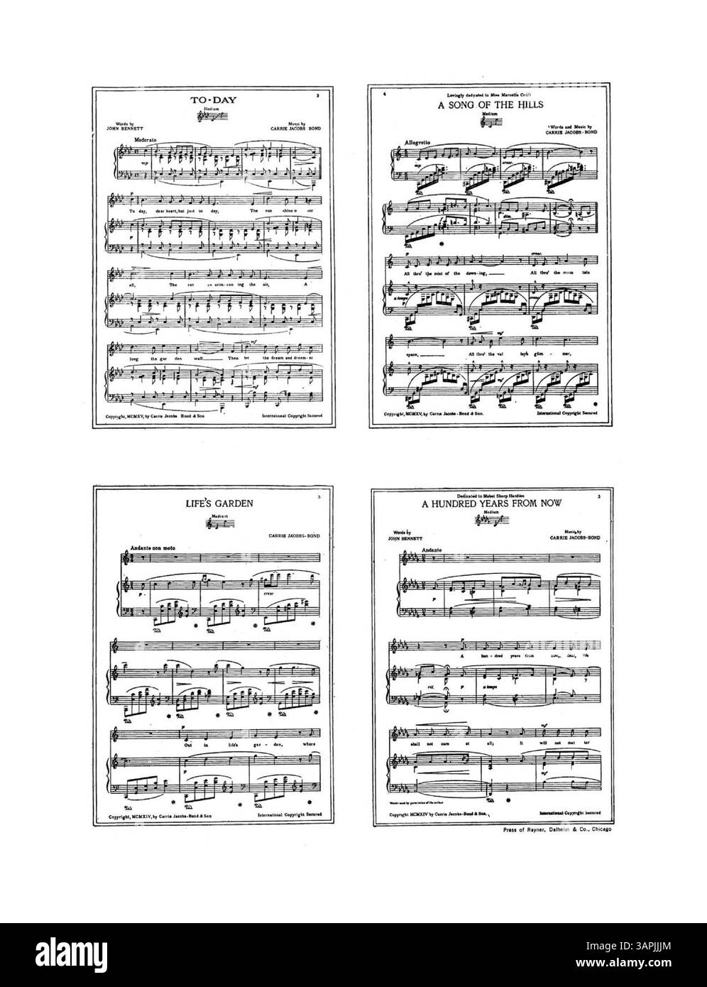 I'm the Captain of the Broomstick Cavalry ist ein Lied mit Ausschnitten auf der Rückseite, einschließlich Verweisen auf „To-day“, „A Song of the Hills“ und „Life's Garden“. Es bietet einen verspielten und nostalgischen Ton mit einem Fokus auf amerikanische Volkstraditionen. Stockfoto