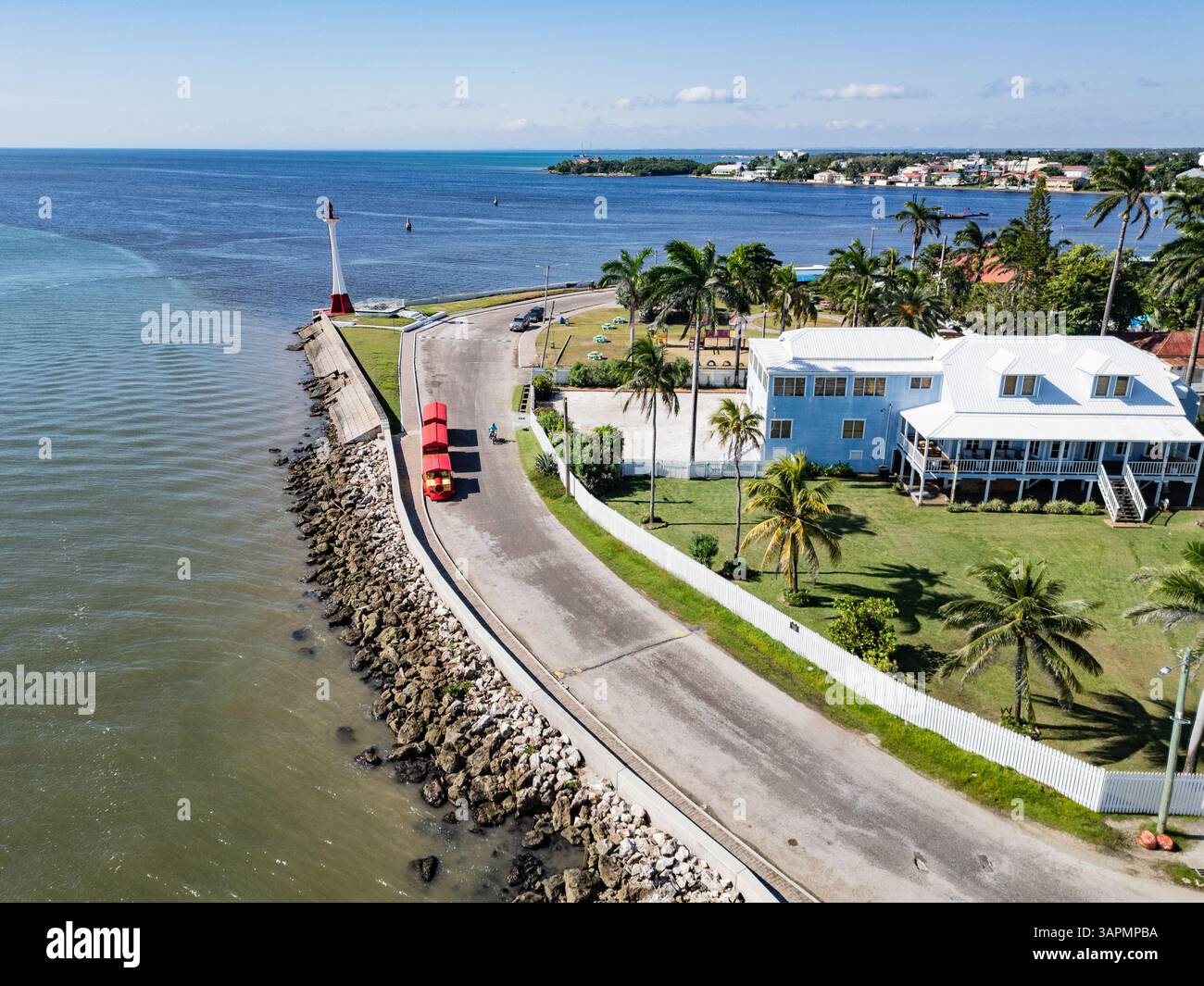 Tourwagen für Kreuzfahrtpassagiere, Belize City, Belize Stockfoto