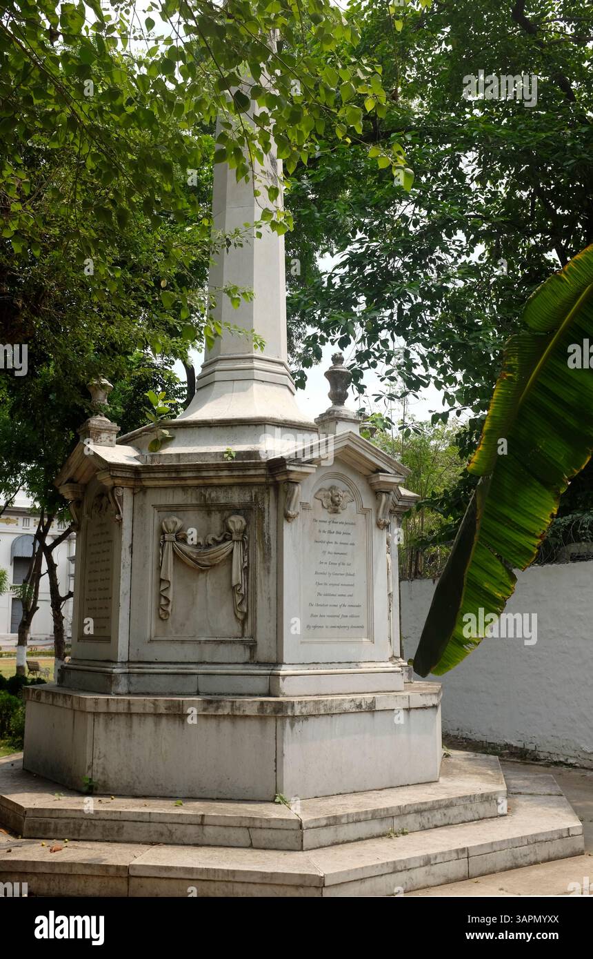 Das Schwarze Loch von Kalkutta Monument, St. John's Church, Kalkutta, Indien Stockfoto