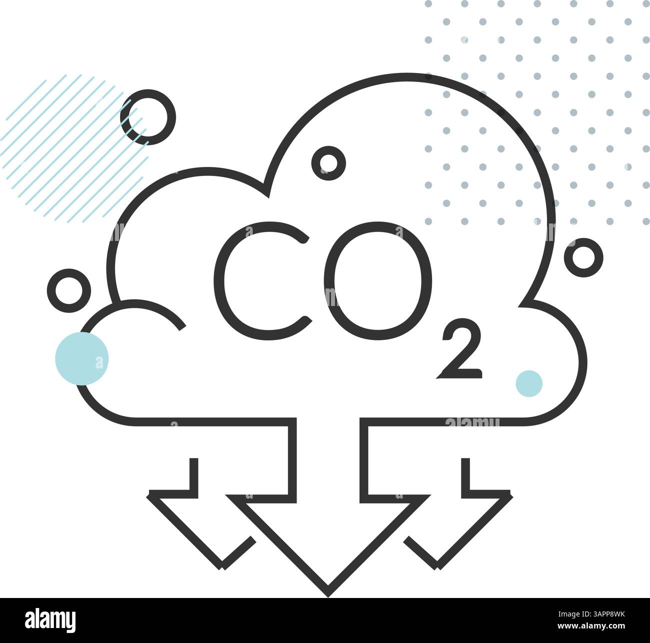 CO2-Treibhausgas-Emission – Stock-Symbol als EPS 10-Datei Stock Vektor
