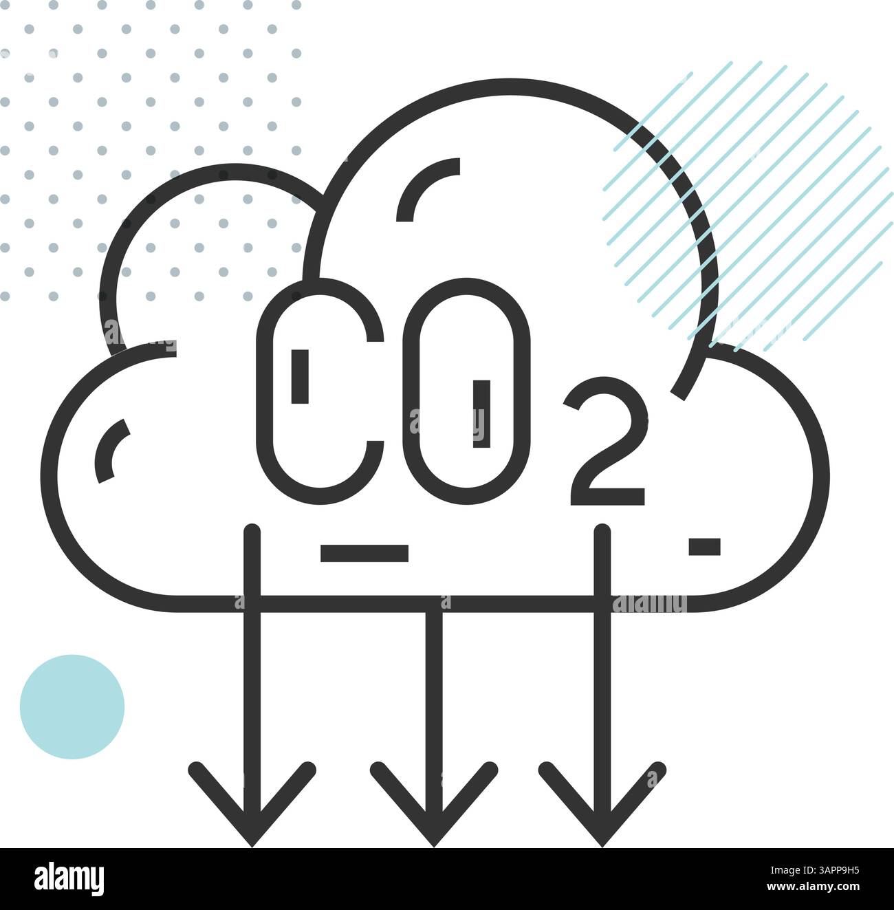 Traurig aussehende CO2-Treibhausgasemissionen – Stock-Symbol als EPS 10-Datei Stock Vektor