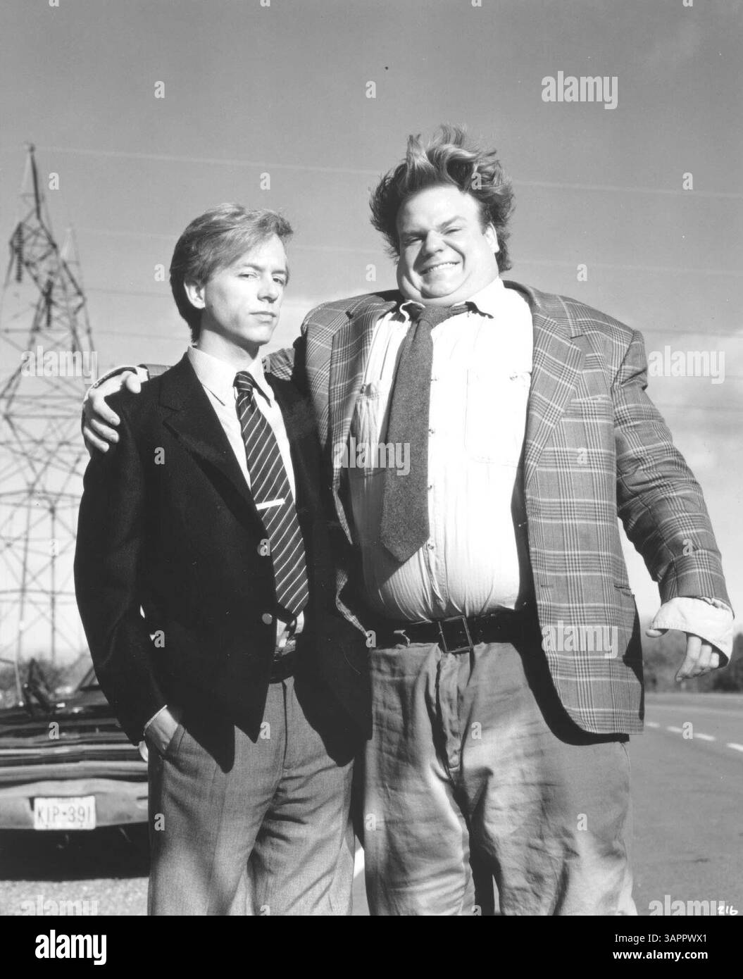 DEZEMBER 1995 - A11394ADH: CHRIS FARLEY & DAVID SPADE. „TOMMY BOY“. BEREITGESTELLT VON 1995 (Kreditbild: © Globe Photos/ZUMAPRESS.com) Stockfoto