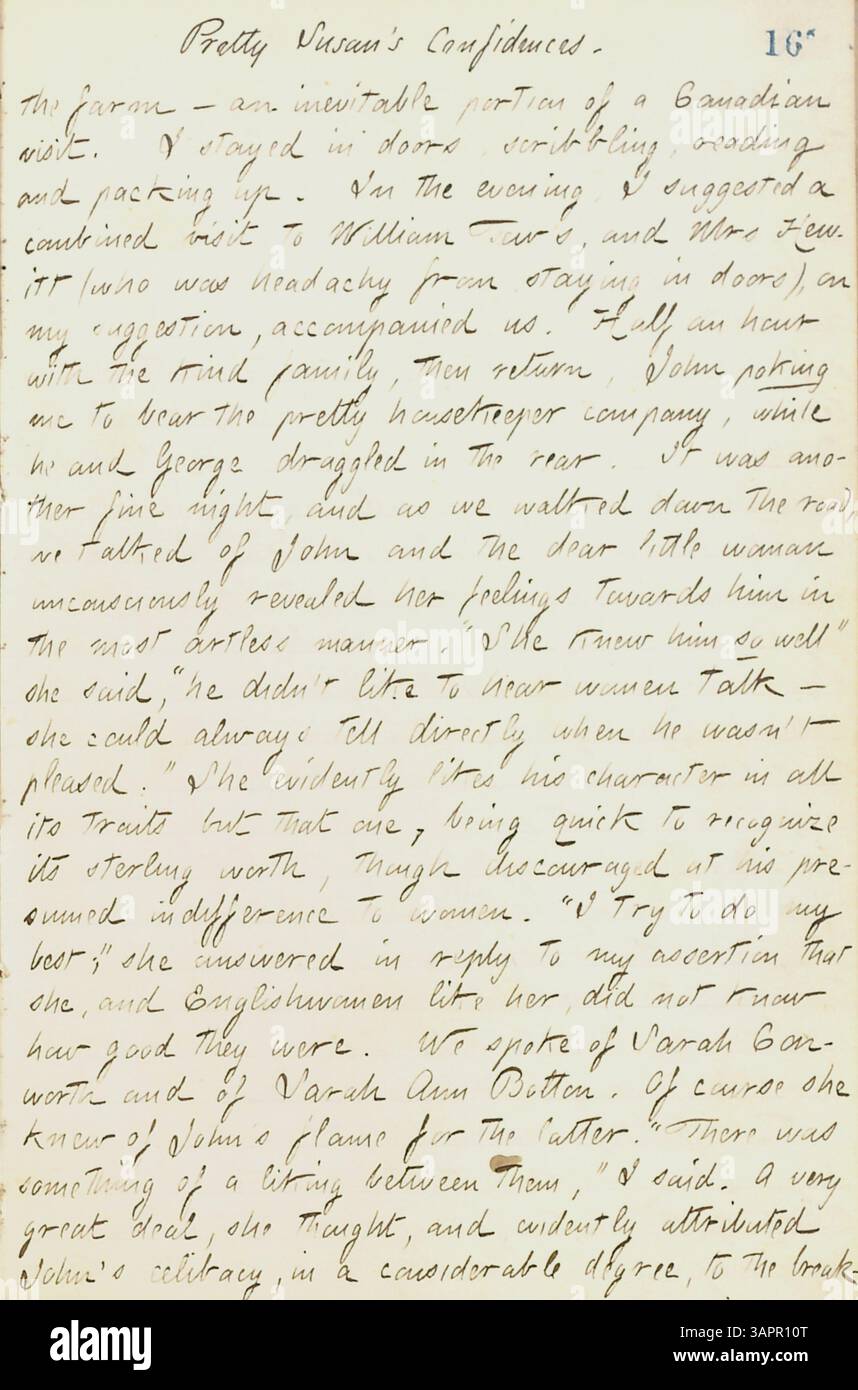 Band 17 von Thomas Butler Gunns Tagebüchern vom 15. Juni bis 10. Oktober 1861 enthält Überlegungen über New York City während der Anfänge des Bürgerkriegs. Gunn beschreibt Militärlager, das Leben in Pensionen, einen Hochzeitsempfang und seine Reisen nach Rochester und Paris, Ontario. Stockfoto