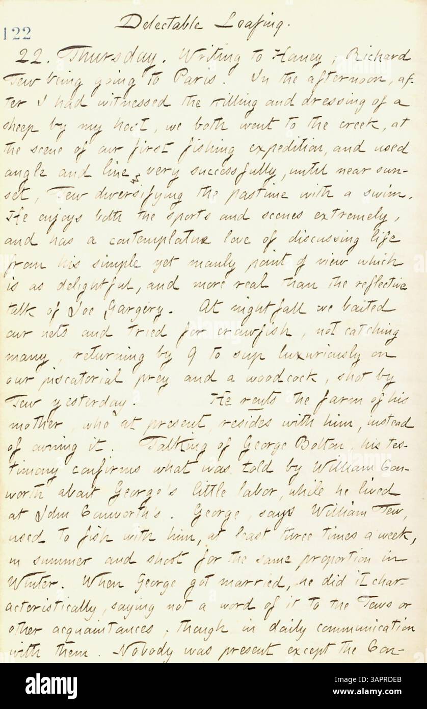 Dieser Tagebuchband von Thomas Butler Gunn (15. Juni bis 10. Oktober 1861) bietet einen Ego-Bericht über New York während des Beginns des Bürgerkriegs. Es umfasst Gunns Beobachtungen in Militärlagern, Pensionen, einem Hochzeitsempfang und seine Besuche in Rochester und Paris, Ontario. Stockfoto