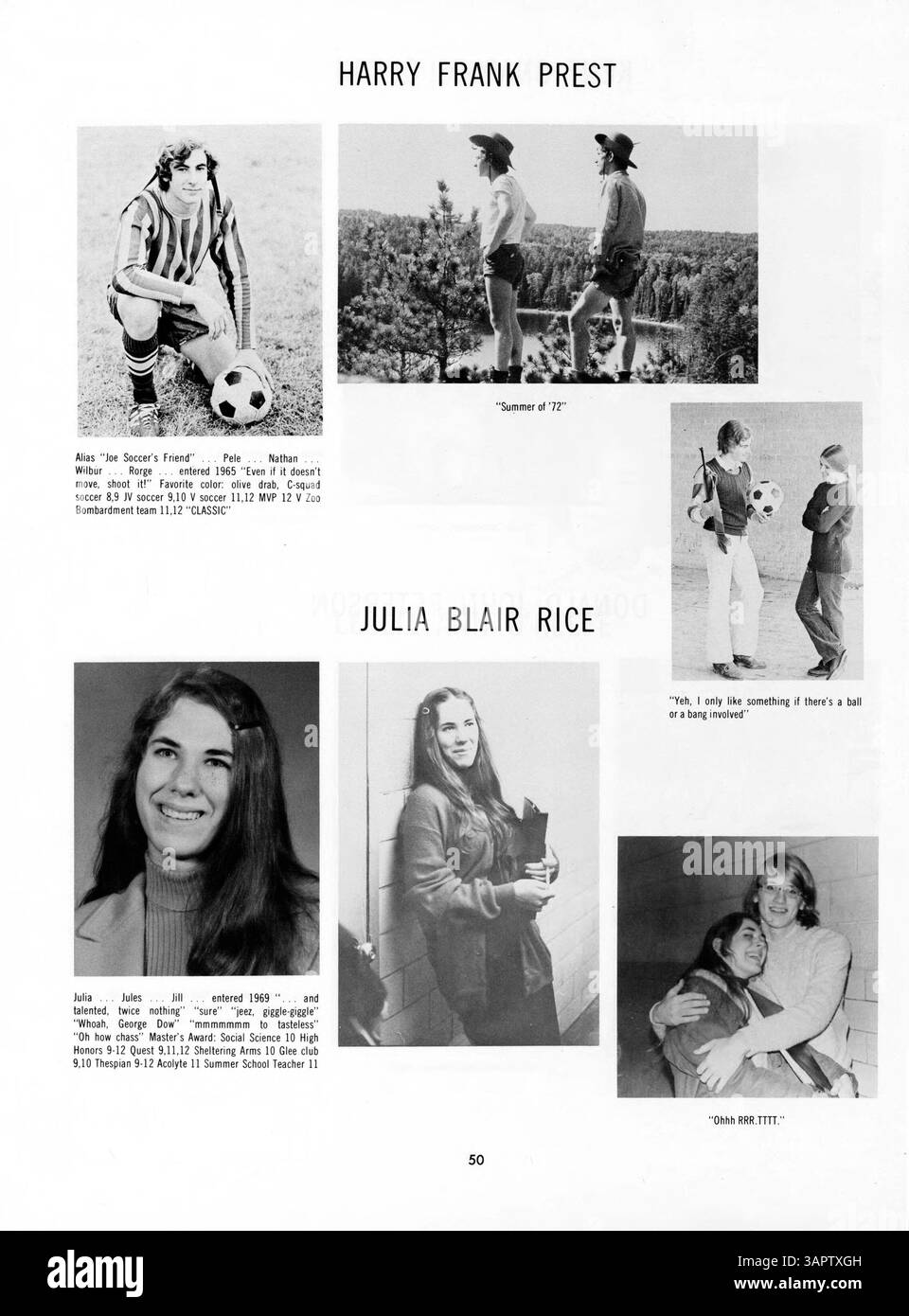 Dieses Mustang Jahrbuch 1973 fasst das Wesen des akademischen Jahres 1972-1973 der Breck High School zusammen und dokumentiert Studenten, Dozenten, Sport, Clubs, und schulweite Aktivitäten. Stockfoto