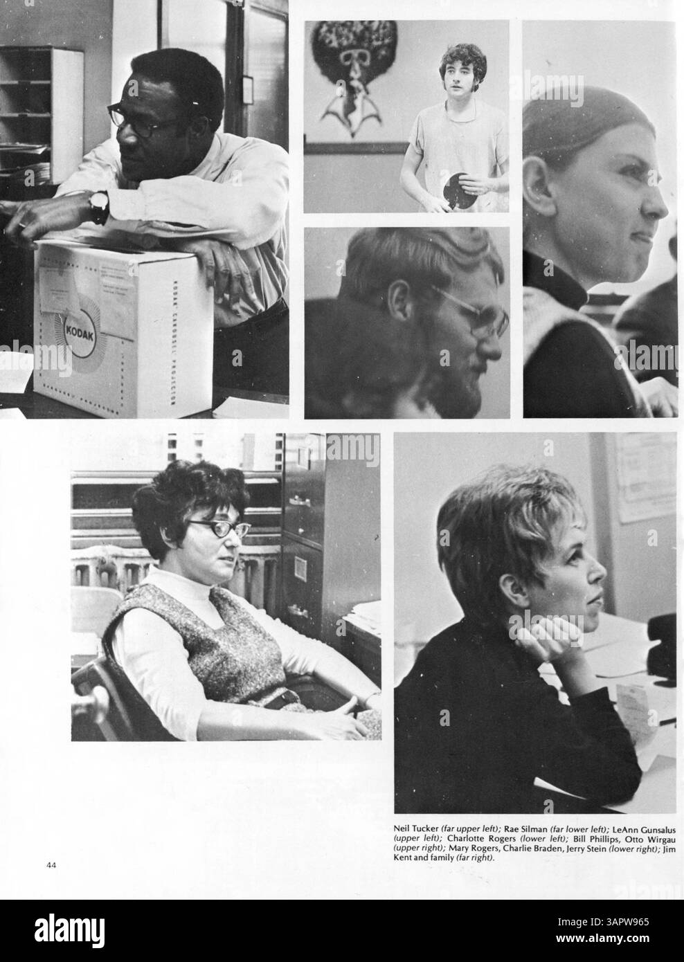 Das Marshall University Yearbook von 1971 spiegelt die Aktivitäten, Studenten und Lehrkräfte des Schuljahres 1970-1971 wider und dokumentiert ihren Schulgeist und ihre akademischen Bemühungen. Stockfoto