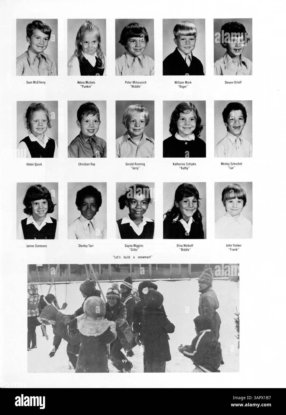 Das Mustang Jahrbuch 1973 der Breck School bietet einen umfassenden Überblick über das Schuljahr 1972-1973, einschließlich Studenten, Dozenten, Vereine, Sport, und bedeutende Schulveranstaltungen im Hennepin County. Stockfoto