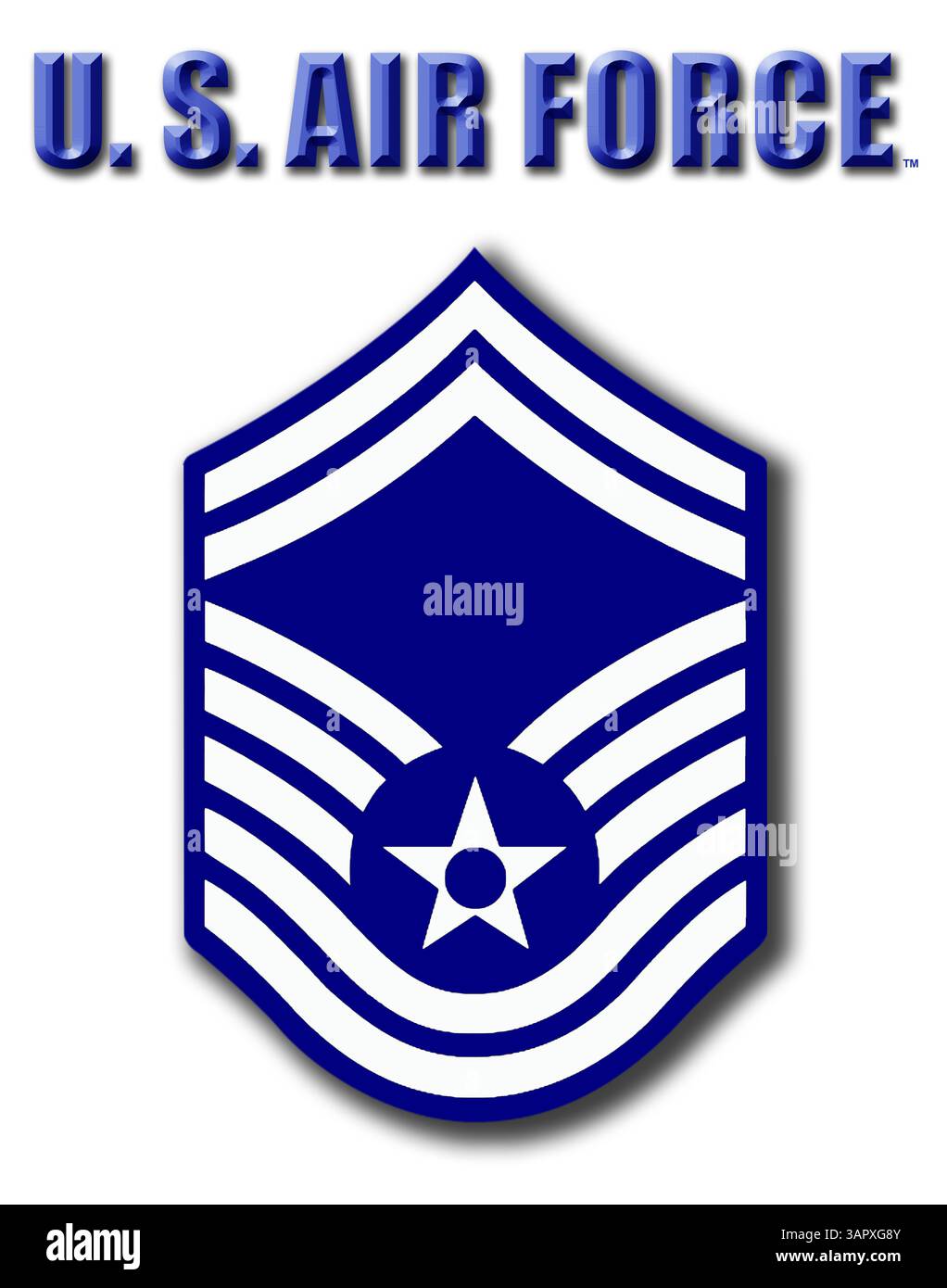 Senior Master Sergeant in der USAF. Stockfoto