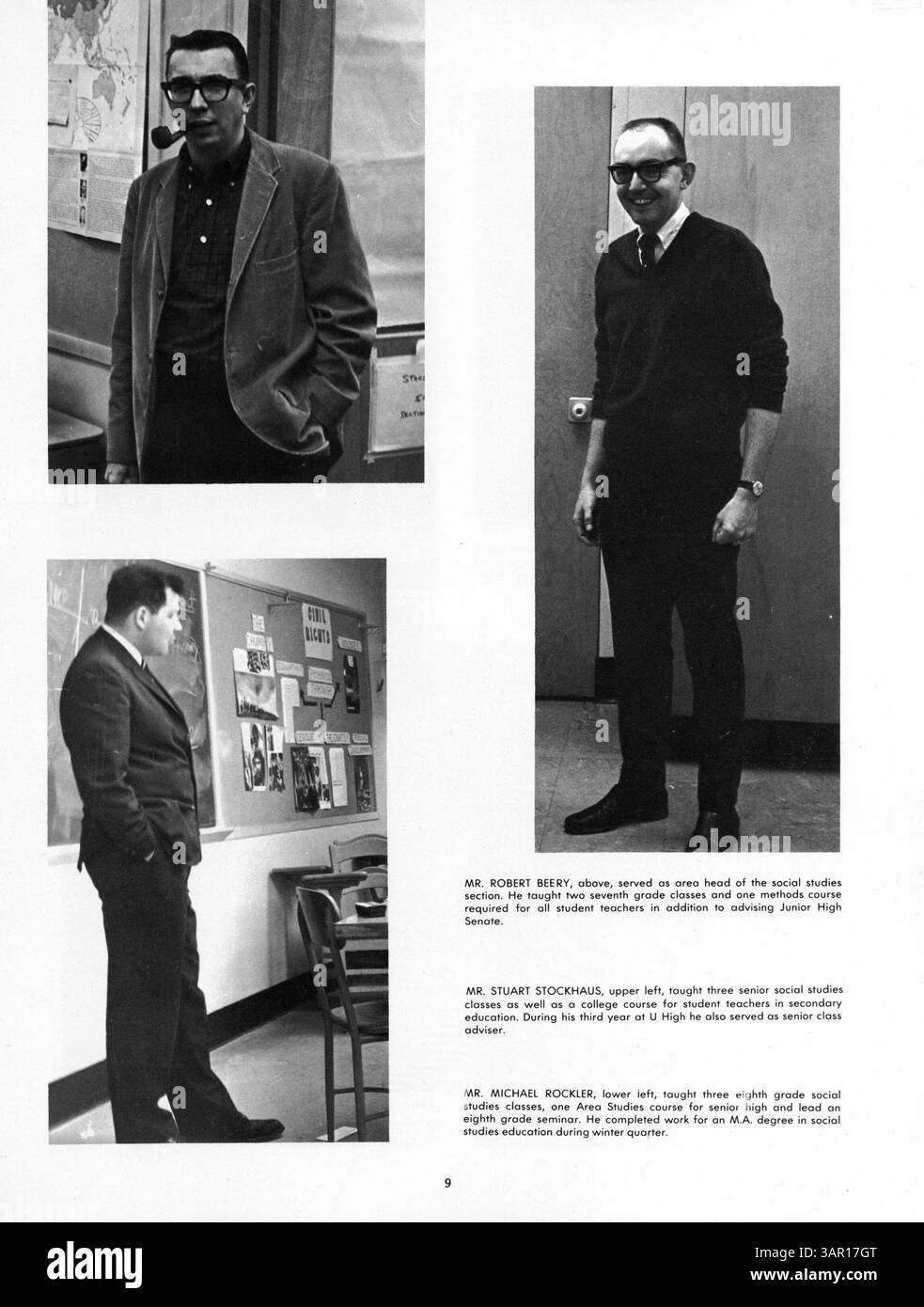 Das High Yearbook der Universität 1966, „66 Bisbila“, zeigt Studenten, Lehrer, Clubs, leichtathletik und bemerkenswerte Ereignisse des Schuljahres 1965-1966, die sich mit der afroamerikanischen Geschichte befassen. Stockfoto