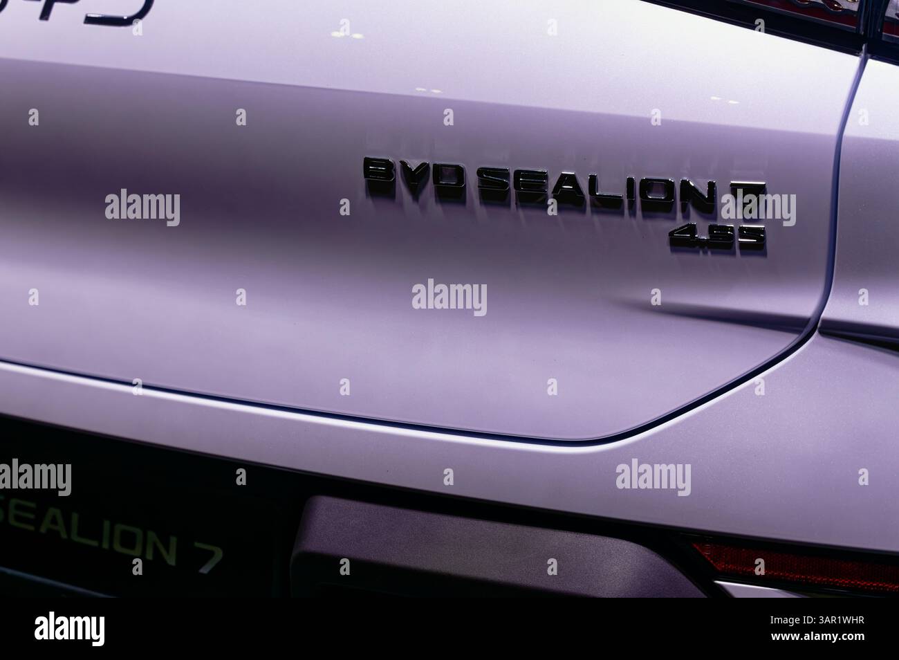 Das BYD Sealion 7 Elektroauto auf der Everything Electric Show, London Excel, England Stockfoto