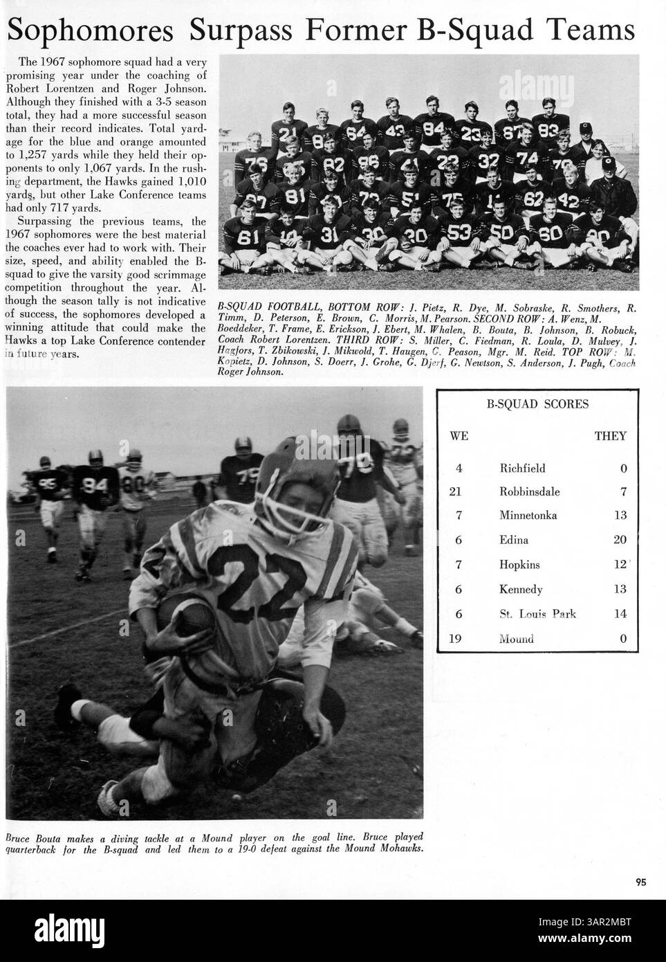 Das Cooper High School Jahrbuch, 1968 Talons, bietet einen detaillierten Überblick über das Schuljahr 1967-1968 und behandelt eine Vielzahl von Schüleraktivitäten, Lehrerhighlights, Clubs, Sport und schulweite Veranstaltungen. Stockfoto