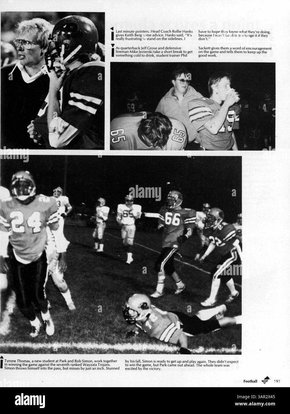 Das Jahrbuch „Echowan: Doin“ IT Park Style“ von 1987 der St. Louis Park High School zeigt Schüler, Lehrer, Vereine, Leichtathletik und gesellschaftliche Veranstaltungen des Schuljahres. Stockfoto